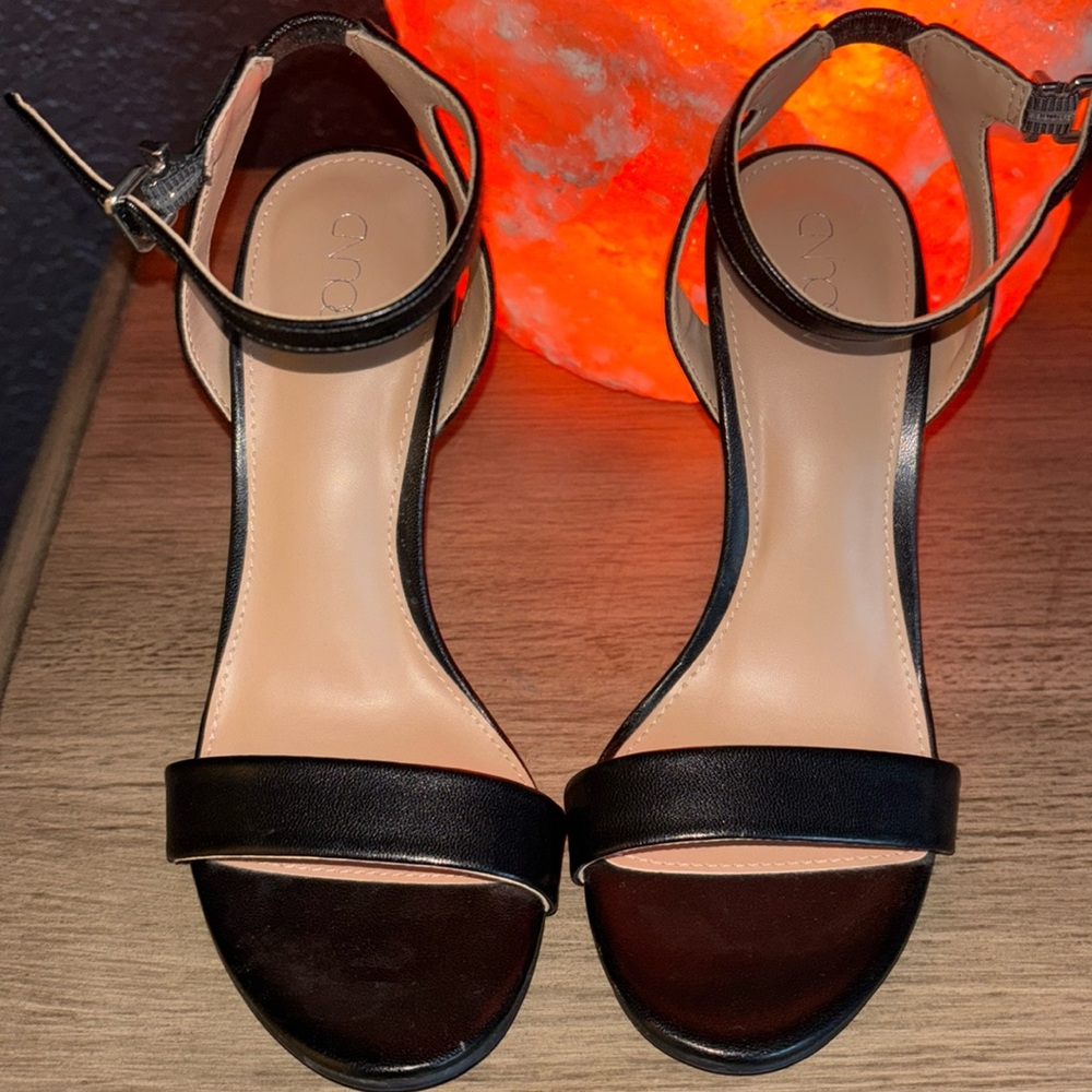Black Strap Heels